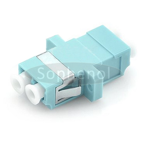 LC-LC 10G OM3 Duplex SC Type With Flange Plastic Fiber Optic Adapter