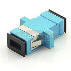 SC-SC 10G OM3 Simplex Plastic Fiber Optic Adapter