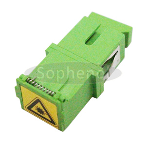 SC APC-SC APC Singlemode Simplex With Automatic Cap Plastic Fiber Optic Adapter