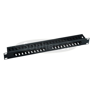 1U Metal Single-side Horizontal Cable Management, 25 Slots, Metal