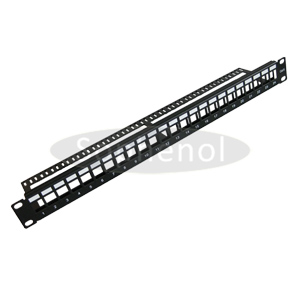 1U Blank Patch Panel 24 Ports with Fixed Bar Metal