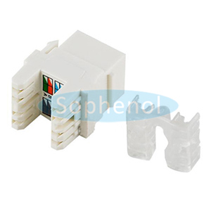 CAT5E UTP Keystone Jack 180 Degree Short Body White