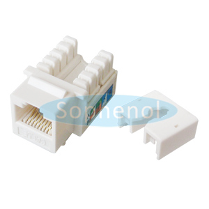 CAT5E UTP Keystone Jack White