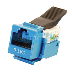 CAT6 UTP Keystone Jack Toolless Type Blue