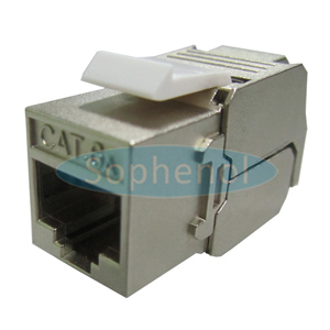 CAT6A FTP Zinc Die-casting Keystone Jack 180 Degree Slim Type