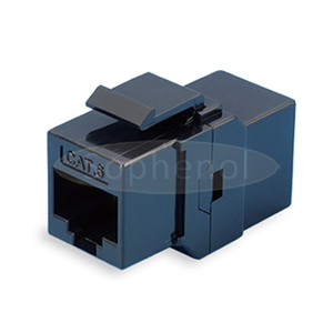 CAT6 UTP Inline Coupler RJ45-RJ45 Keystone Type Black