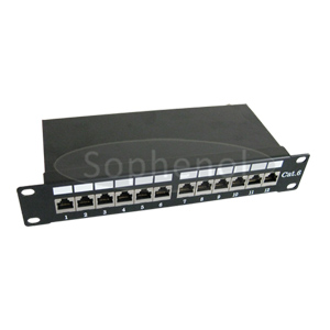 10 inch 12 Ports CAT6 FTP Patch Panel, Krone IDC