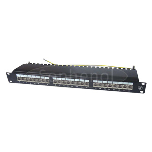 CAT6 FTP 24 Ports Patch Panel Krone IDC, Black