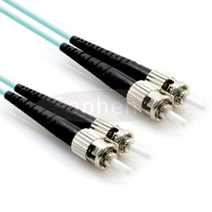 ST - ST OM3 10G 50/125 Duplex Multimode OFNR Fiber Patch Cable