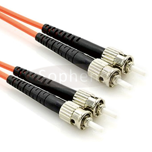 ST - ST 62.5/125 OM1 Duplex Multimode OFNR Fiber Patch Cable