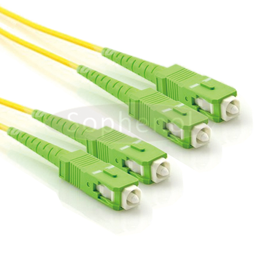 SC APC - SC APC 9/125 OS2 Duplex Singlemode PVC Fiber Patch Cable
