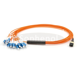 MTP(M)-LC Breakout Cable Assembly, 12F, Breakout, Multimode 62.5/125um
