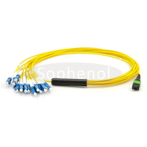 MTP(M)-LC Breakout Cable Assembly, 12F, Breakout, Singelemode 9/125um