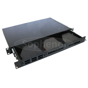 1U Sliding MTP Patch Panel, Including 3 MTP-LC Cassettes and Accessories