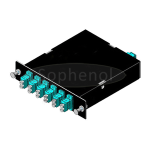 12 Fiber MTP (female) to LC/SC/ST/FC Duplex Multimode OM3 Cassette