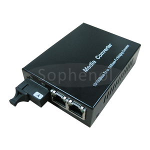 10/100M Dual Fiber 1310nm 2KM ​Ethernet Media Converter 1 FX port & 2 RJ45 ports​